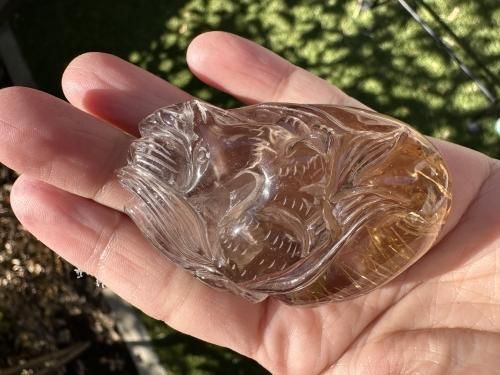 35九尾ルチル 台座付き | 古代中国の幸福の象徴 - Crapemyrtle