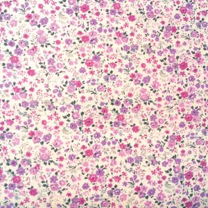 SEVENBERRY  国産40 ブロード  フラワーコレクション  小花柄プリント生地　ピンク系