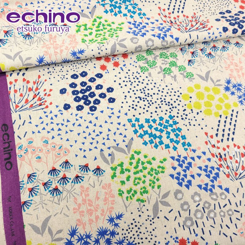 綿麻キャンバス echino grass 草花 #ナチュラル コットンリネン - ハンドメイド、毛糸、手芸用品、手芸材料、各種生地のことならあなたの手作りを応援する手芸のネットショップ  手芸屋ドットネット・手芸屋ハトヤ