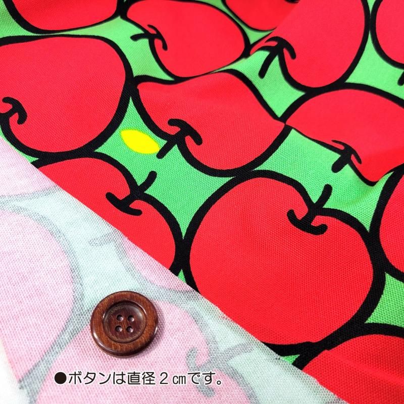 アップルシルエット柄生地 | リンゴがいっぱい - ハンドメイド、毛糸