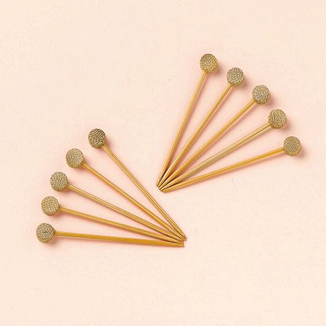 ハマナカ 竹まち針（10本セット） - ハンドメイド、毛糸、手芸用品