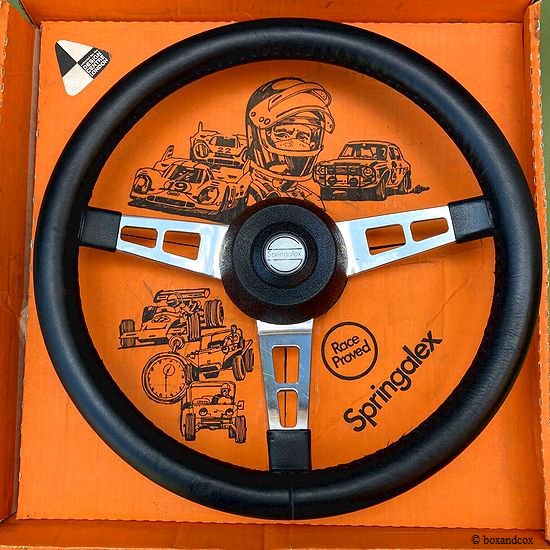 1960-70's Springalex Steering Leater Wheel Full Set/スプリンガレックス レザーステアリング  48スプライン ミニ用 フルSET – ローバーミニ ウェブマガジン《STREET MINI WEB》