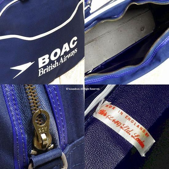 1974年 BOAC × British Airways Airline bag Boston/Wネーム