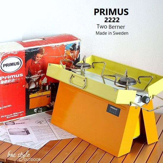 Vintage Primus 2222 Two Berner/プリムス ツーバーナー 箱付 キャンプ 