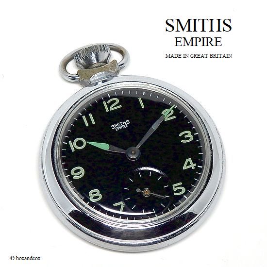 1950-60's SMITHS EMPIRE/スミス エンパイア 懐中時計 SV/BK - bac style