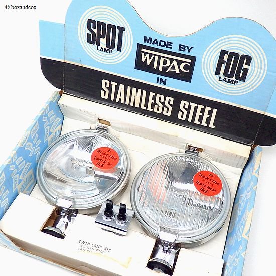 貴重！1960-70's WIPAC 562 SPOT u0026 FOG LAMP KIT/ワイパック 562 スポット＆フォグ ランプセット  デッドストック ディスプレイBOX - bac style