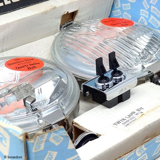 貴重！1960-70's WIPAC 562 SPOT & FOG LAMP KIT/ワイパック 562 スポット＆フォグ ランプセット  デッドストック ディスプレイBOX - bac style