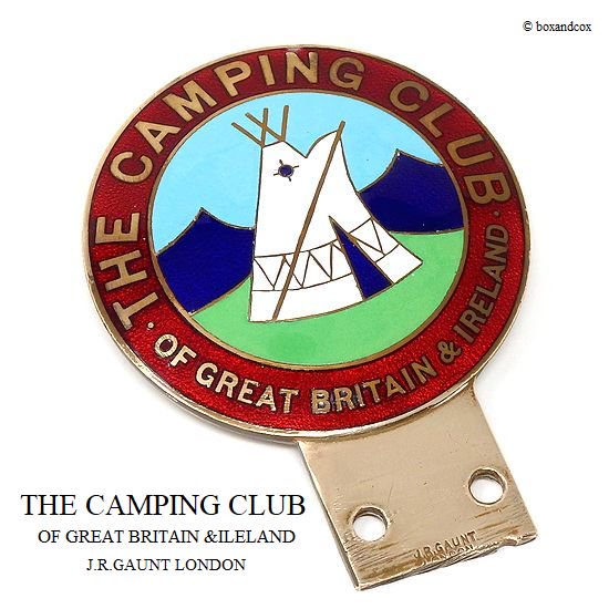 当時物 THE CAMPING CLUB OF GREAT BRITAIN カーバッジ J.R.