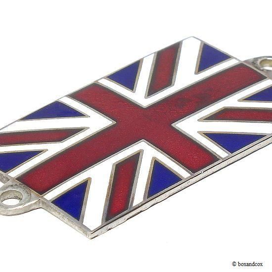 当時物 UNION JACK FLAG/ユニオンジャック 七宝製 カーバッジ
