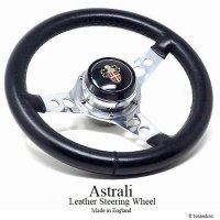 1960's Astrali Leather Steering Wheel/アストラリ レザーステアリング 48スプライン ミニ用 フルSET