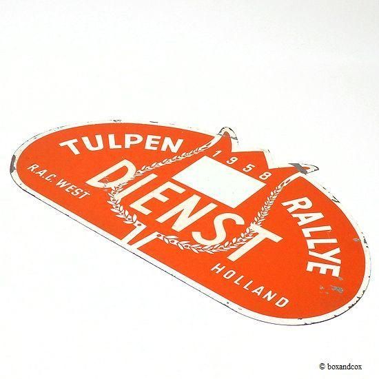 1958年 TULPEN RALLYE ORIGINAL PLATE DIENST/チューリップラリー オリジナルラリープレート サービスカー -  bac style