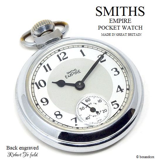 1950's SMITHS EMPIRE POCKET WATCH Back Engraved/スミス エンパイア 
