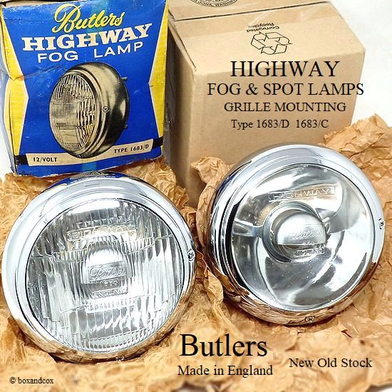 貴重！60's BUTLERS HIGHWAY FOG u0026 SPOT LAMPS SET/バトラー フォグ＆スポットランプ セット デッドストック  BOX - bac style