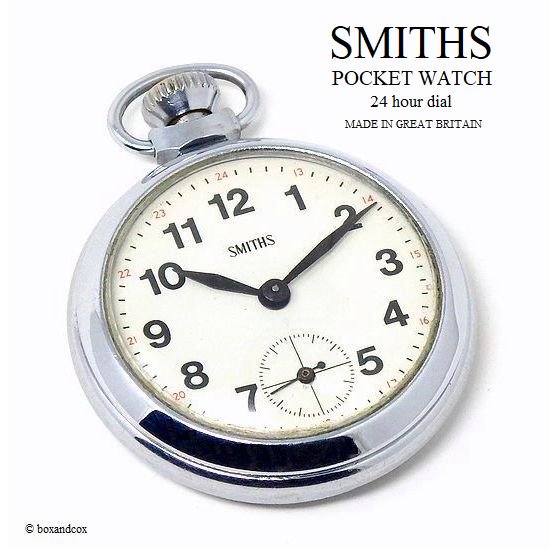 1960's SMITHS 24 HOUR DIAL POCKET WATCH/スミス 24時間ダイヤル 懐中