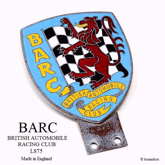 1950-60's BARC/BRITISH AUTOMOBILE RACING CLUB 会員用カーバッジ No 