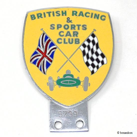 1950-60's BRSCC/BRITISH RACING & SPORTS CAR CLUB 会員用カーバッジ ...