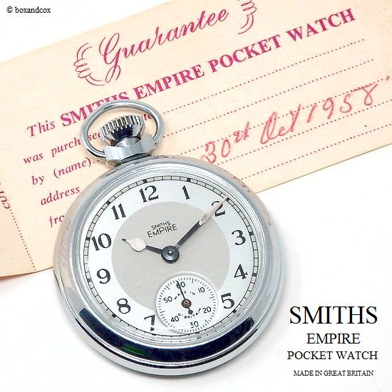 1958年 SMITHS EMPIRE POCKET WATCH/スミス エンパイア 懐中時計 SV/GY