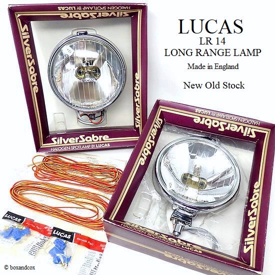 NOS LUCAS LR 14 LONG RANGE LAMP SET/ルーカス スポットランプ セット デッドストック BOX - bac style