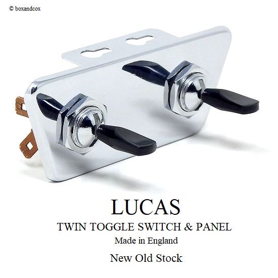 NOS LUCAS SWITCH & TWIN PANEL SET/ルーカス スイッチ & 2穴パネル