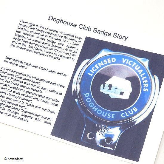 1960-70's DOGHOUSE CLUB LICENSED VICTUALLERS by RENAMEL/ドッグ