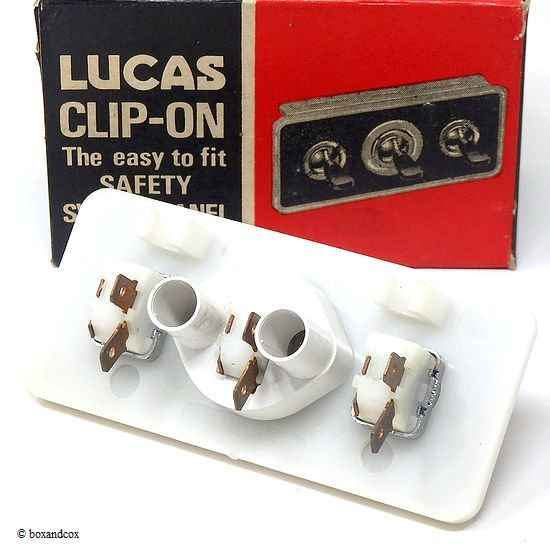 NOS LUCAS CLIP-ON Illmination Switch Panel/ルーカス クリップオン イルミネーション スイッチパネル BOX  デッドストック 完品 - bac style