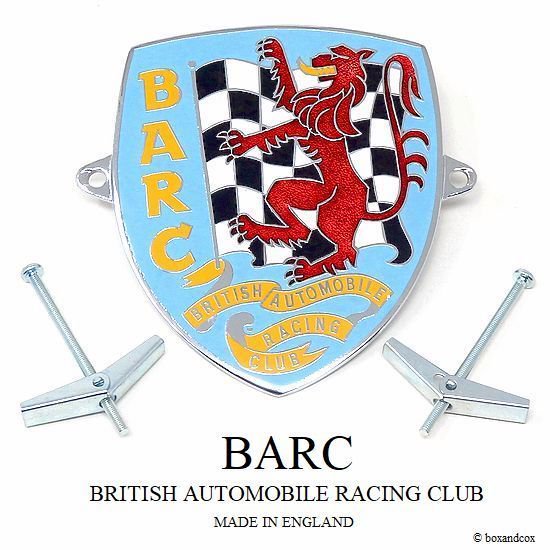 NOS 1960's BRITISH AUTOMOBILE RACING CLUB GRILLE BADGE/BARC グリル