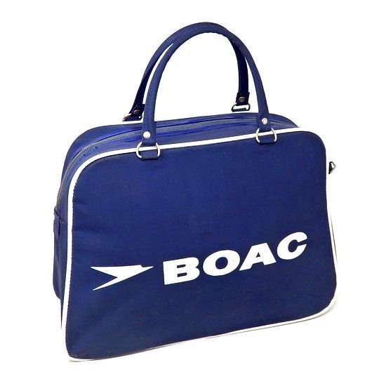 1960's 英国 BOAC Airline bag Boston/エアライン ボストンバッグ 