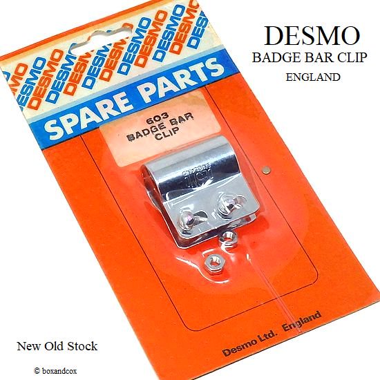 NOS DESMO ENGLAND BADGE BAR CLIP/ デスモ バッジクリップ デッドストック オリジナルパッケージ未開封 - bac  style