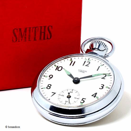 1950's SMITHS EMPIRE POCKET WATCH/スミス エンパイア 懐中時計 SV オリジナルBOX - bac style