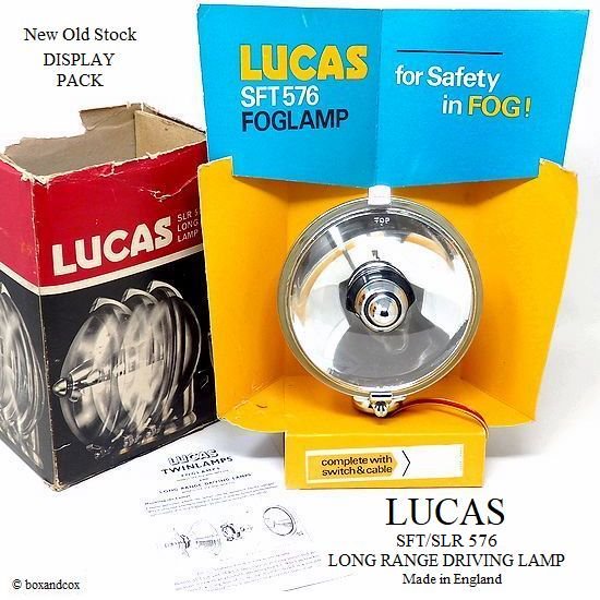 NOS LUCAS SFT/SLR 576 LONG RANGE DRIVING LAMP/ルーカス スポットランプ デッドストック  ディスプレイBOX - bac style