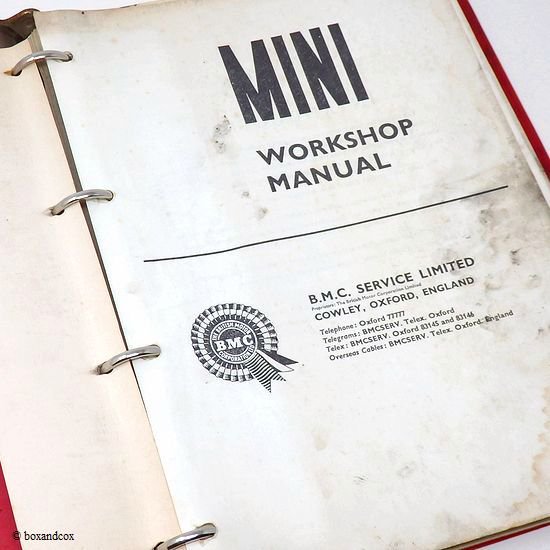 1960'S BMC MINI Workshop Manual/ミニ ワークショップ マニュアル - bac style