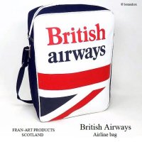 1970's British Airways Airline bag shoulder UJ/エアライン ユニオンジャック ショルダーバッグ デッドストック SCOTLAND製