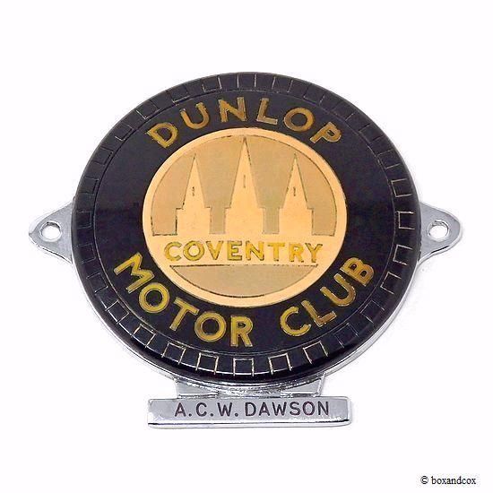 1950-60's DUNLOP MOTOR CLUB CAR BADGE/ダンロップ モーター