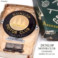 1950-60's DUNLOP MOTOR CLUB CAR BADGE/å ⡼  Хå եƥ󥰡BOX