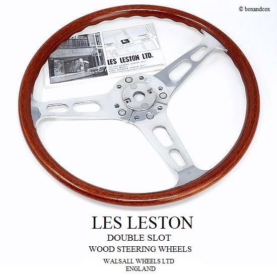 1960's LES LESTON DOUBLE SLOT WOOD STEERING WHEELS/レスレストン 