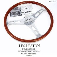 1960's LES LESTON DOUBLE SLOT WOOD STEERING WHEELS/レスレストン ダブルスロット ウッド ステアリング