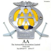 ORIGINAL AA CAR BADGE/当時物 オリジナル AAグリル バッジ 初期物 OP36575 (1945-1957) フィティング付属