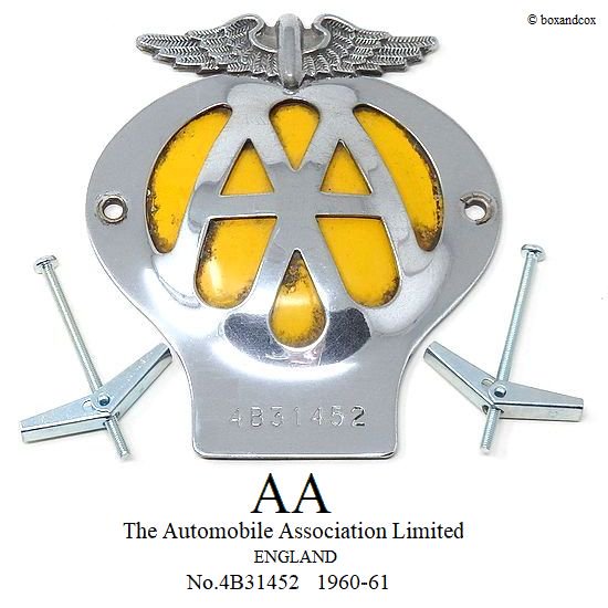 AA(Automobile Association) AAバッジ カーバッジ‼️-hybridautomotive.com