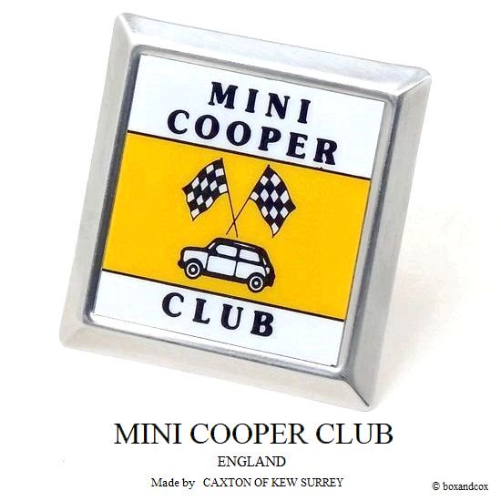 VINTAGE ORIGINAL MINI COOPER CLUB CAR BADGE/オリジナル ミニクーパークラブ グリル・カーバッジ - bac  style