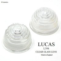 VINTAGE LUCAS L594 GLASS LENS CLEAR SET/ルーカス パークランプ ガラスレンズ クリア セット