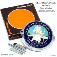 NOS ST.CHRISTOPHER GRILL BADGE by RENAMEL/セントクリストファー グリルバッジ デッドストック BOX・フィティング付
