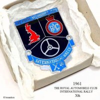 NOS 1961年10th THE ROYAL AUTOMOBILE CLUB INTERNATIONAL RALLY CAR BADGE/RACラリー グリル・カーバッジ 未使用