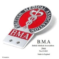1950-60's BMA British Medical Association/英国医師会 メンバーズ カーバッジ No.21462 J966