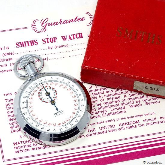 1960's SMITHS STOP WATCH/スミス ストップウォッチ オリジナルギャランティー・BOX -A- - bac style