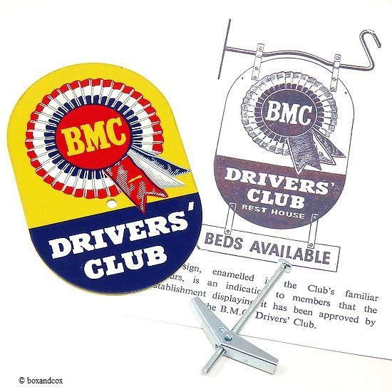 NOS 1950-60's ORIGINAL BMC DRIVERS' CLUB GREELE BADGE/BMC