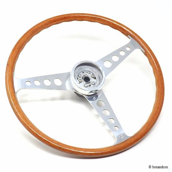 1960's LES LESTON GRAND PRIX WOOD STEERING WHEEL for