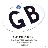 1950's VINTAGE HiLLS GB Plate RAC/GBプレート 英国 HiLLS社製