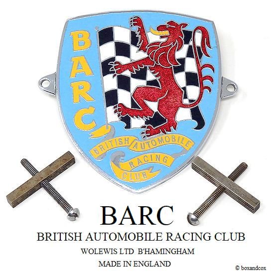 1950-60's BRITISH AUTOMOBILE RACING CLUB GRILLE BADGE/BARC グリル