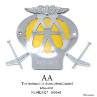 ORIGINAL AA CAR BADGE/当時物 オリジナル AA グリル バッジ 9B24527 (1960-1961) フィティング付属