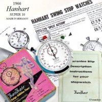 1966年 Hanhart SUPER 10 STOP WATCH/ハンハルト ストップウォッチ ギャランティー・BOX